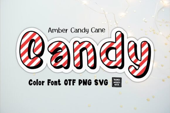 Amber Candy Cane: A Festive Font for Holiday Projects