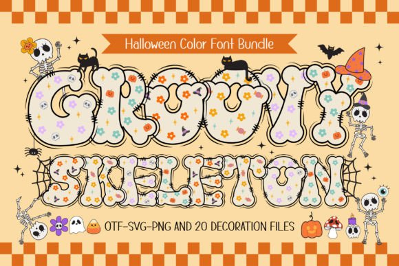 Groovy Skeleton: A Playfully Spooky Typeface for Halloween Projects