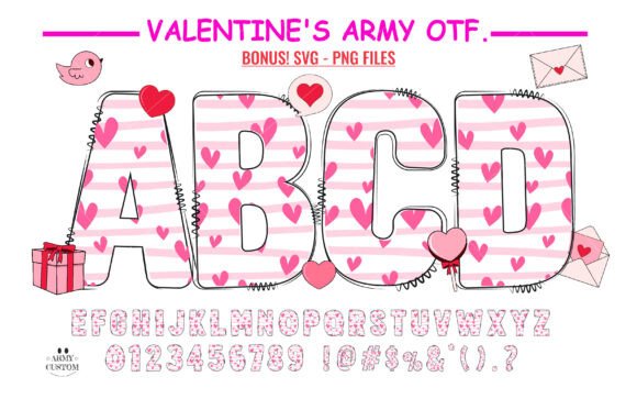 Love Valentine's Army Stripe: A Font That Speaks the Language of the Heart