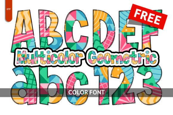 Multicolor Geometric: A Playful Font for Creative Projects
