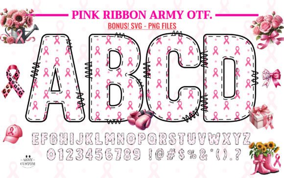 Pink Ribbon Army4: A Font That Weaves Awareness Into Your Design