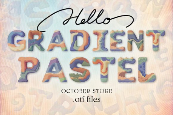 The Serene Allure of Gradient Pastel Typography