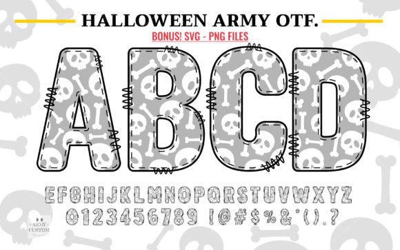 Unleash Creative Power with Halloween Army Skull Typography
