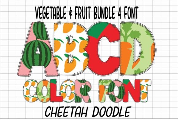 Vegetable & Fruits: A Font with a Fresh, Playful Twist